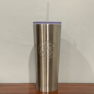 NWT Starbucks Silver Stainless Steel Tumbler- 24oz
